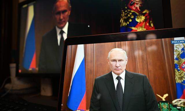 Russlands Präsident Putin in seiner fünfminütigen TV-Ansprache zum Aufstand der Wagner-Gruppe.