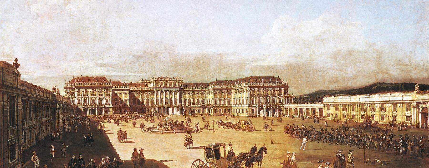 Das kaiserliche Lustschloss Schönbrunn von Bernardo Bellotto, genannt Canaletto, 1759/60, zu sehen im Kunsthistorischen Museum. 