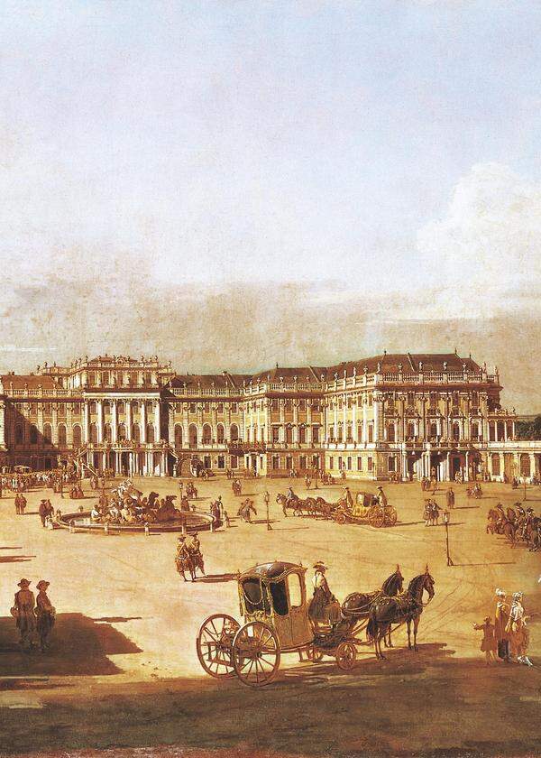 Das kaiserliche Lustschloss Schönbrunn von Bernardo Bellotto, genannt Canaletto, 1759/60, zu sehen im Kunsthistorischen Museum. 