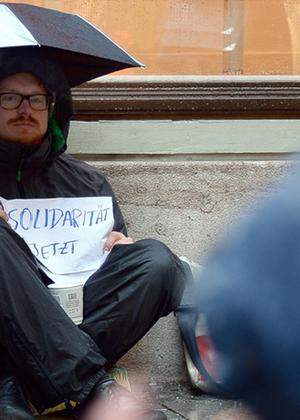 SALZBURG: STILLE DEMONSTRATION GEGEN SEKTORALES BETTELVERBOT