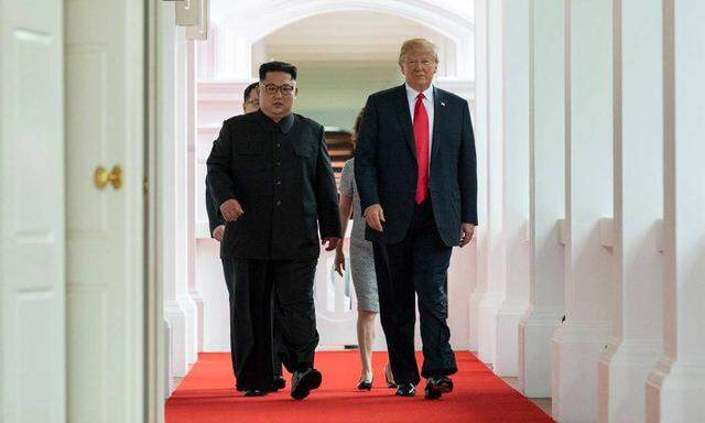 Kim Jong-un und Donald Trump bei ihrem Treffen im Jahr 2018.