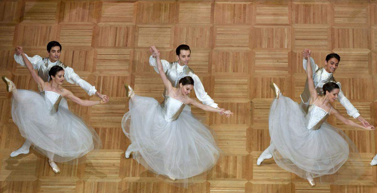 Dann stand ein erster künstlerischer Höhepunkt auf dem Programm. Das Ballett der Wiener Staatsoper zeigte den von Lukas Gaudernak choreografierten Walzer "Künstlerleben".