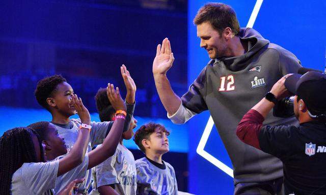 Patriots-Star Tom Brady ist bereits in Atlanta – und steht bei Kindern immer hoch im Kurs.