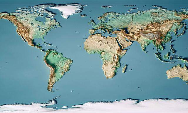 Verzerrt. So kennen wir sie alle: die Weltkarte, die in allen Schulatlanten zu finden war. Leider sind nur die Äquator-bereiche annähernd maßstabsgetreu.