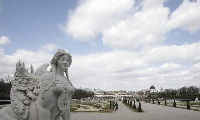 Archivbild: Blick vom Oberen auf das Untere Belvedere in Wien