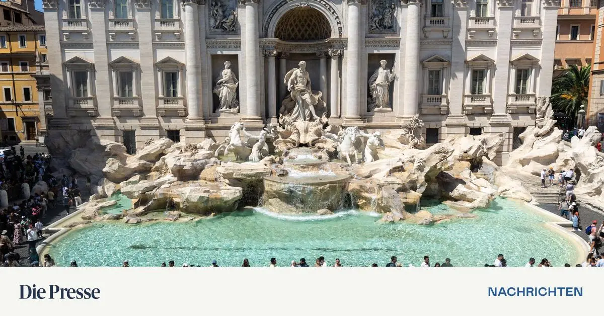 Zwei-Euro-Rom-f-hrt-Eintrittsgeld-f-r-Trevi-Brunnen-ein