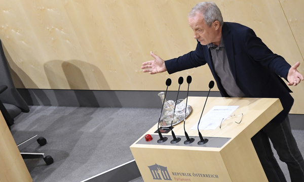 (Vor)letzter Akt? Peter Pilz im Parlament.