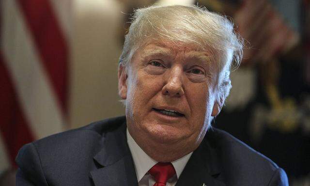 President Donald Trump speaks during a Cabinet Meeting in the Cabinet Room of the White House in Wa