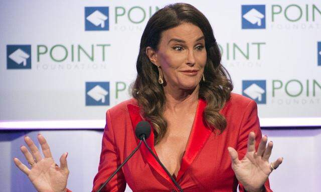 Jenner speaks at the Point Foundation's 'Voices on Point' Gala in Los Angeles