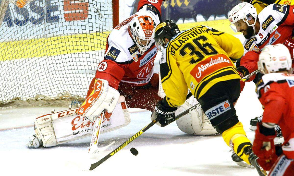 Denn Jerry Pollastrone bezwang KAC-Keeper Madlener in der 72. Spielminute. 5:4 in der Overtime, die Capitals führen in der Best-of-7-Serie mit 2:0-Siegen.