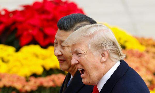 Xi Jinping und Donald Trump 2017 in Peking. 