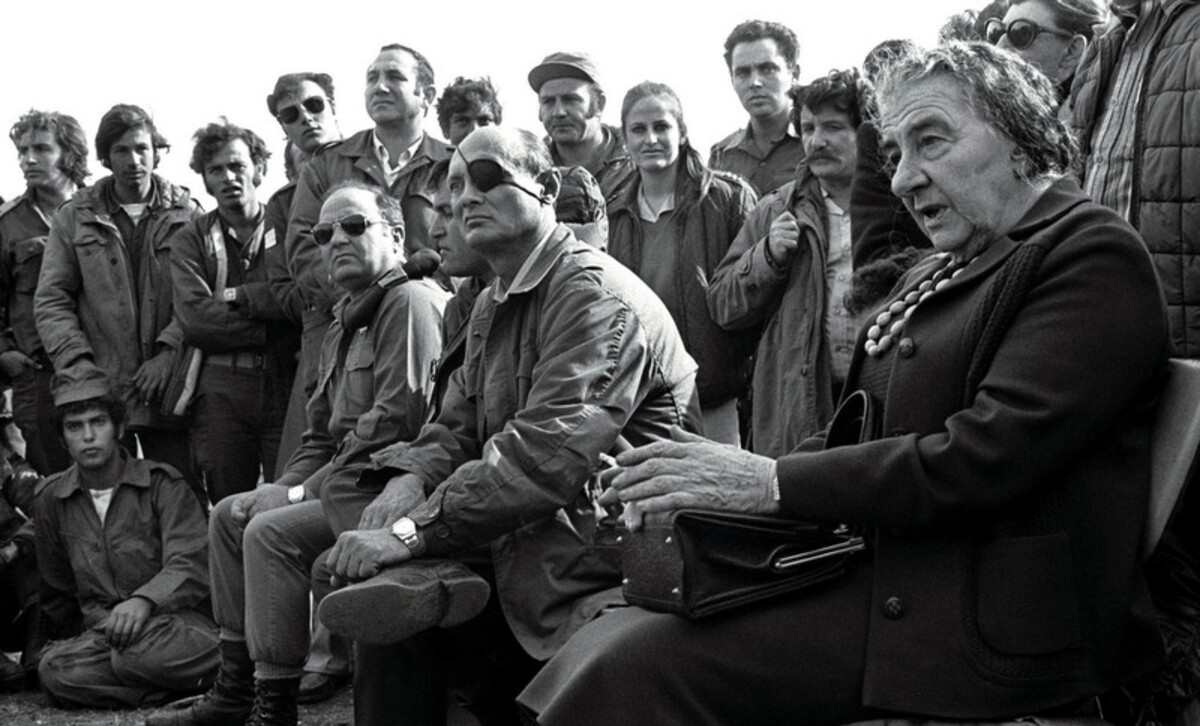 Golda Meir und Moshe Dayan, Oktober 1973