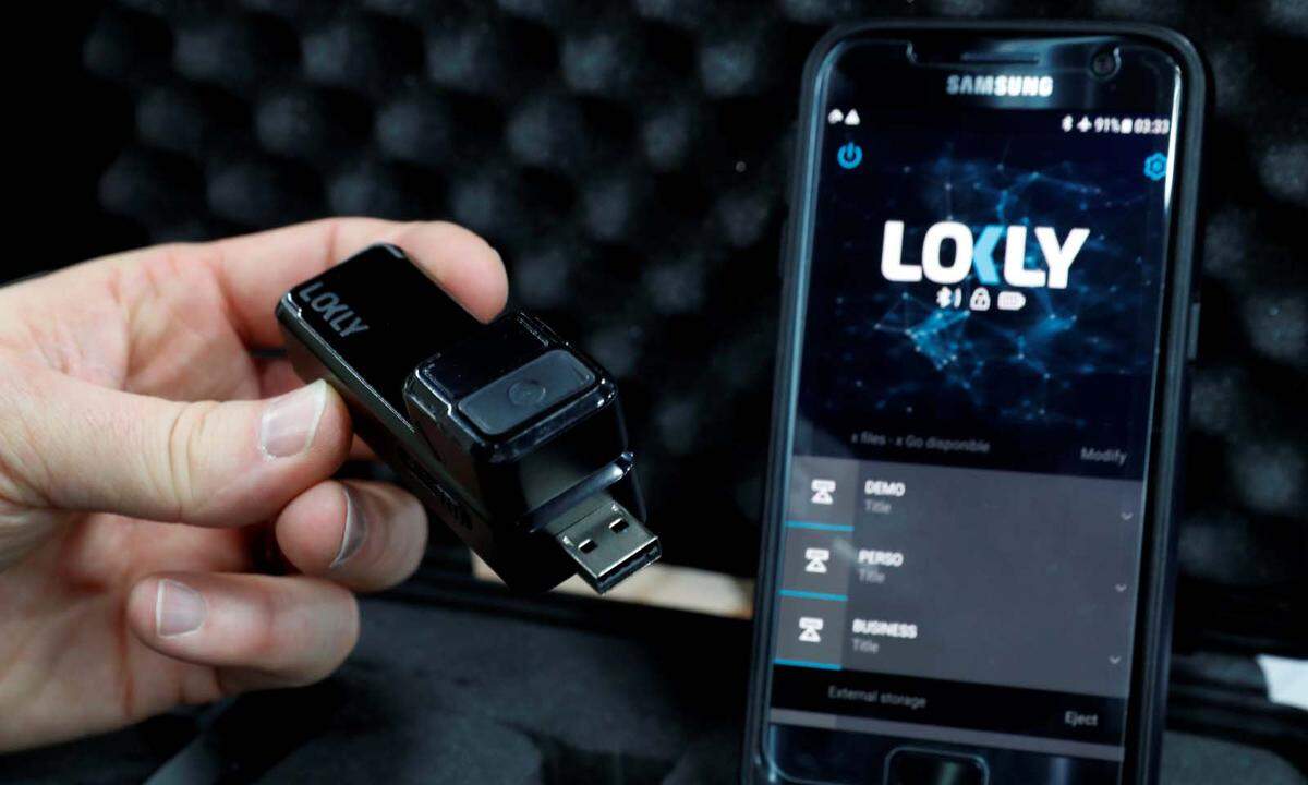 Was auf diesem USB-Stick vom französischen Unternehmen Lokly gespeichert ist, kann nur derjenige lesen, der auch den Dechiffrierschlüssel besitzt.