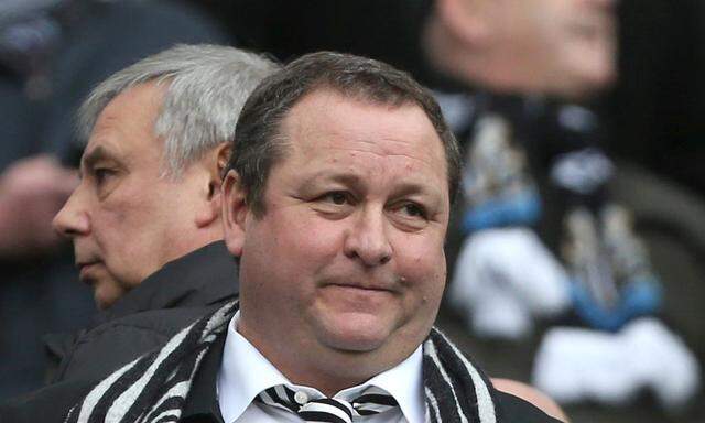 File photograph of Newcastle United owner Mike Ashley watching from the stands during the Newcastle United v Aston Villa premier league match at St James' Park in Newcastle