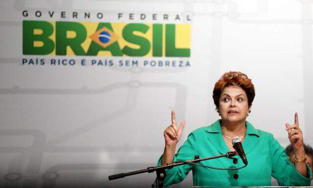 FUBrasiliens Staatschefin Dilma Rousseff SSBALL - FIFA WM 2014, 
