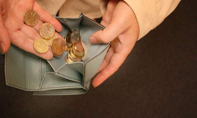Geldboerse mit Muenzen / Money purse with coins