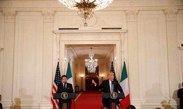 U.S. President Trump and Italy's Prime Minister Conte hold joint news conference at the White House in Washington