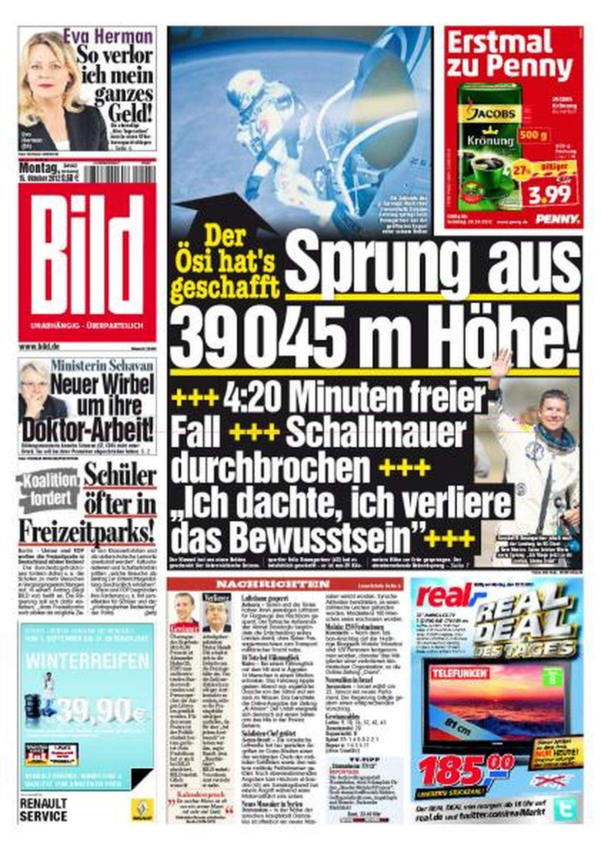 Die deutsche "Bild"-Zeitung freut sich: "Der Ösi hat's geschafft."