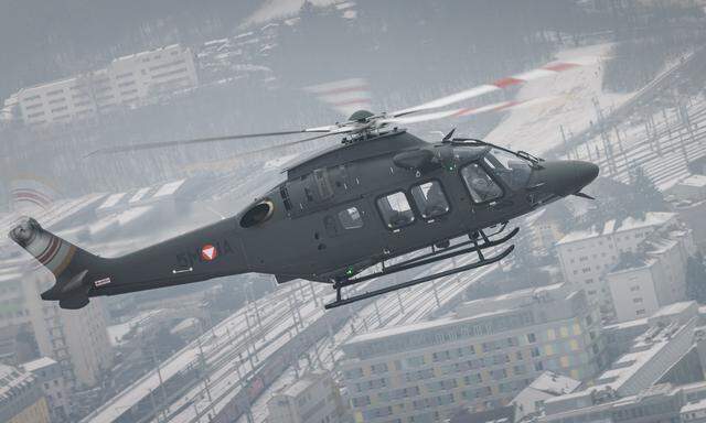 Der neue Hubschrauber „Leonardo AW169“ wurde am Mittwoch präsentiert.