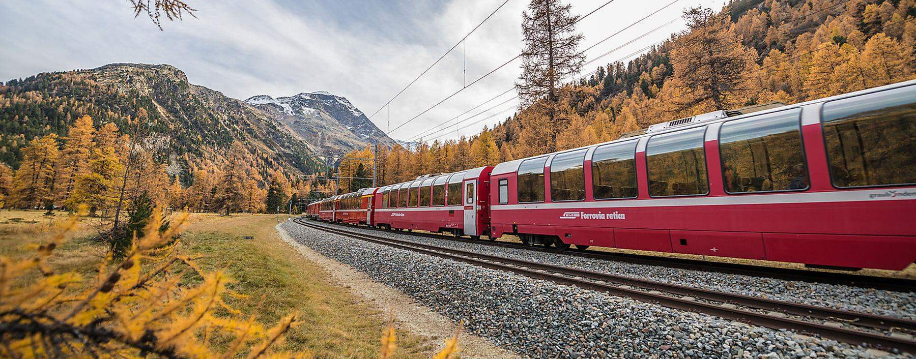 Alpine Traumstrecken: die Schweizer mit der Rhätischen Bahn. 