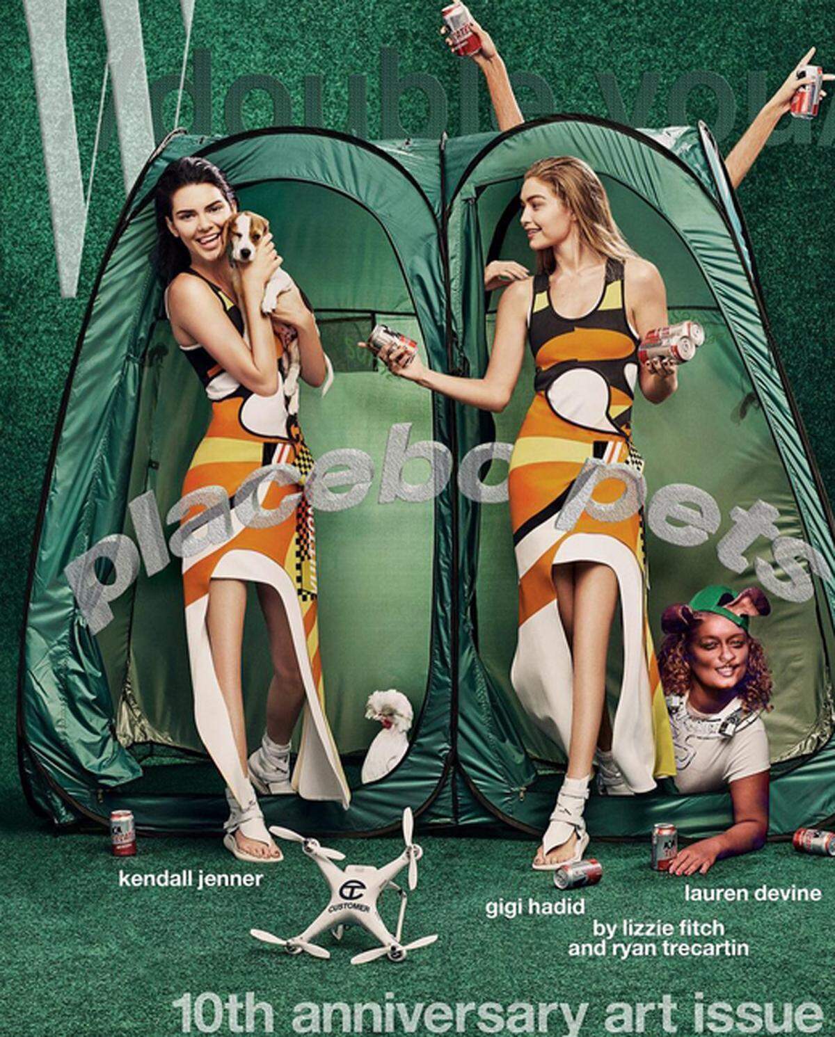 Zum 10. Jubiläum des W Magazins zeigen sich Kendall Jenner und Gigi Hadid in der "Art Issue" des "W Magazine" von ihrer fantasievollen Seite. Trotzdem fällt sofort auf, dass bei der Nachbearbeitung ein größerer Patzer passiert ist: Beide Models haben keine Kniescheiben.