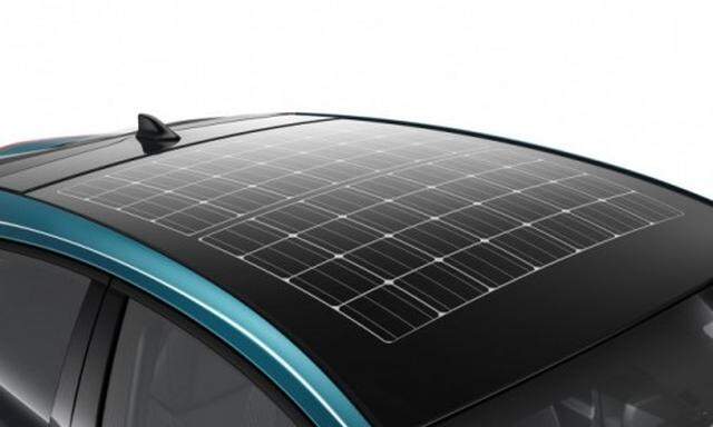 Optionales Solardach auf dem Prius.