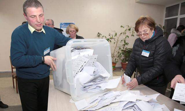 Eine Zählung der Stimmen in der Hauptstadt Chisinau.