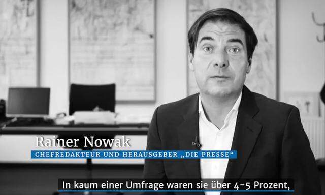 Rainer Nowak im Video-Kurzkommentar zum Thema die Neos