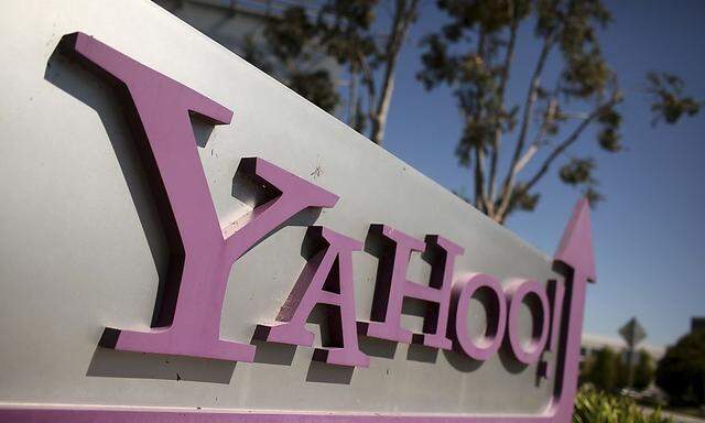 File of the Yahoo logo is shown at the company's headquarters in Sunnyvale