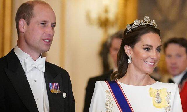 Prinz William und Prinzessin Catherine beim Staatsbankett. 