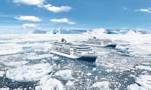Die neuen Expeditionsschiffe von Hapag-Lloyd Cruises, Hanseatic Nature und Hanseatic Inspiration. 