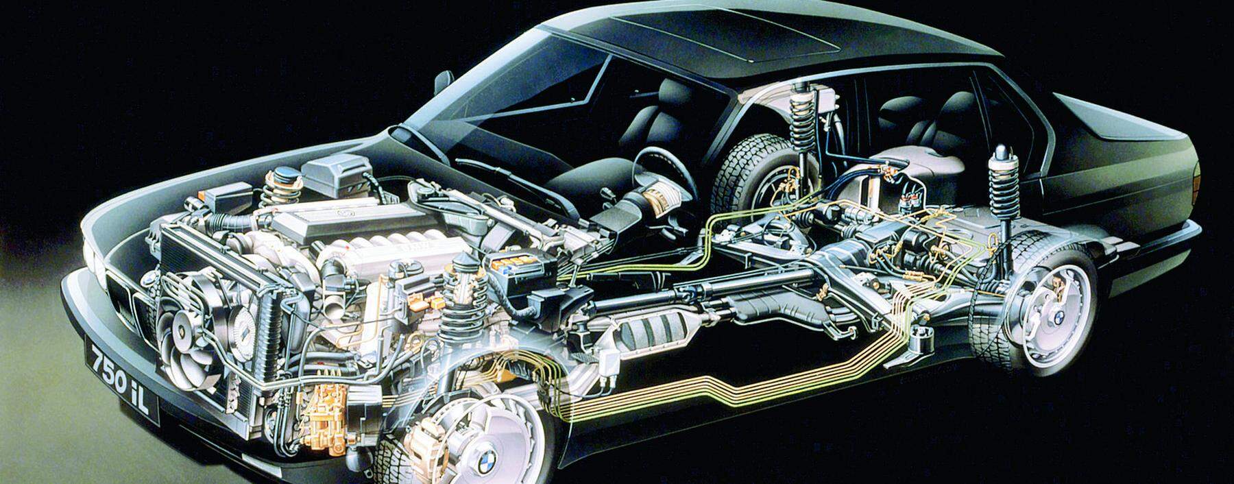 Durchschaut: Mit dem ersten deutschen Nachkriegs- Zwölfzylinder landete BMW 1987 (hier im Spitzenmodell 750iL) einen Coup.