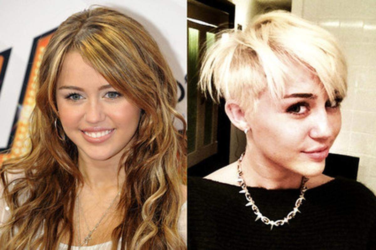 Raspelkurz und keine Ähnlichkeit mit der gelockten "Hannah Montana", so sieht sie aus, die neue Miley Cyrus. Für ihre bevorstehende Hochzeit mit Liam Hemsworth stehen dann vielleicht doch wieder Hair-Extensions am Plan.