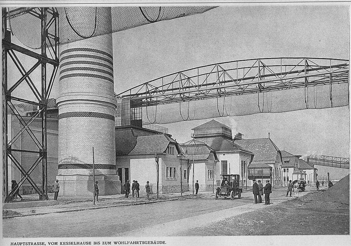 Das Gaswerk kurz nach der Erbauung 1911.