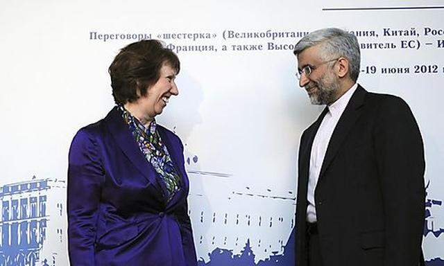 EU-Außenbeauftragte Catherine Ashton und  Irans Verhandler Saeed Jalili