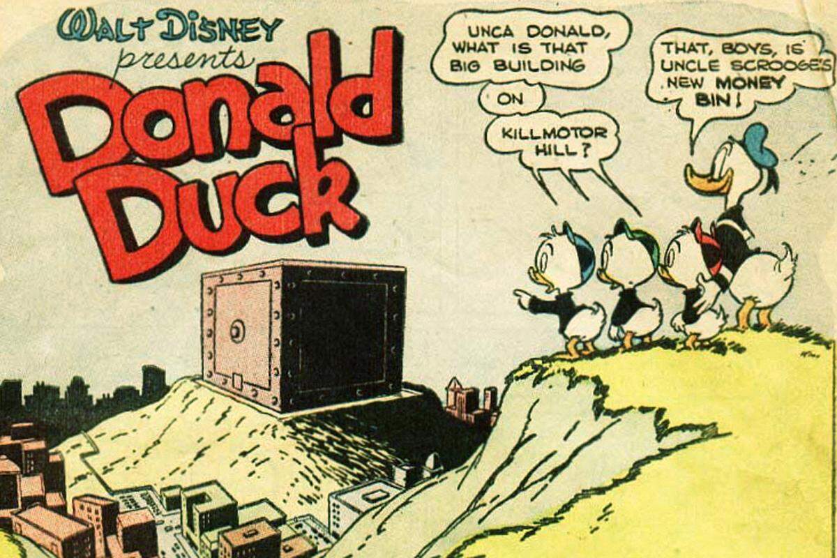 Donald Duck, einen Anti-Helden mit einer Sprachstörung, schuf Walt Disney Jahre später. Er hatte 1934 einen ersten Filmauftritt.Im 1942 entstandenen Propagandafilm gegen das Nazi-Regime "The Fuehrer's Face" erlebt die patriotische Ente einen Albtraum. In Deutschland wurde der mit einem Oscar prämierte Kurzfilm nie gezeigt.