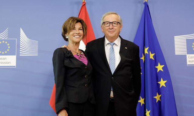 Bundeskanzlerin Brigitte Bierlein traf vor ihrem ersten EU-Gipfeltreffen Kommissionspräsident Jean-Claude Juncker.