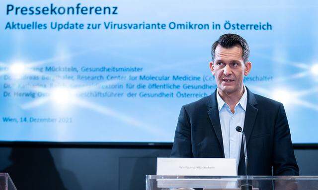 Gesundheitsminister Wolfgang Mückstein (Grüne) am Dienstag
