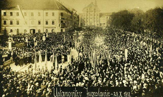 Der Staat der Südslawen entstand in den Wochen zwischen 29. Oktober und 1. Dezember 1918. Unser Bild zeigt Ljubljana.