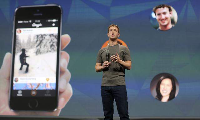 Facebook CEO Mark Zuckerberg speaks during his keynote address at Facebook´s f8 developers conference in San Francisco