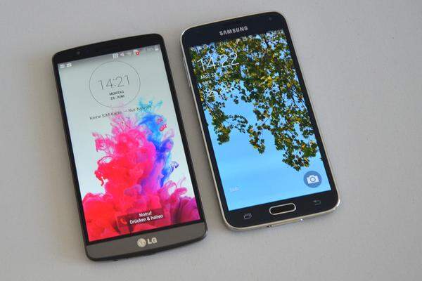 Das LG G3 wartet mit dem ersten Smartphone-Display mit der enormen Auflösung von 1440 x 2560 Pixel auf. Das ergibt eine Pixeldichte von 534 ppi. In der Praxis ist der Unterschied zu anderen hochauflösenden Displays freilich kaum zu merken, aber der G3-Bildschirm lässt absolut keine Kritik zu. Die Farben sind sehr natürlich und LG hat sich bemüht, das Design sehr dezent und klassisch zu halten.