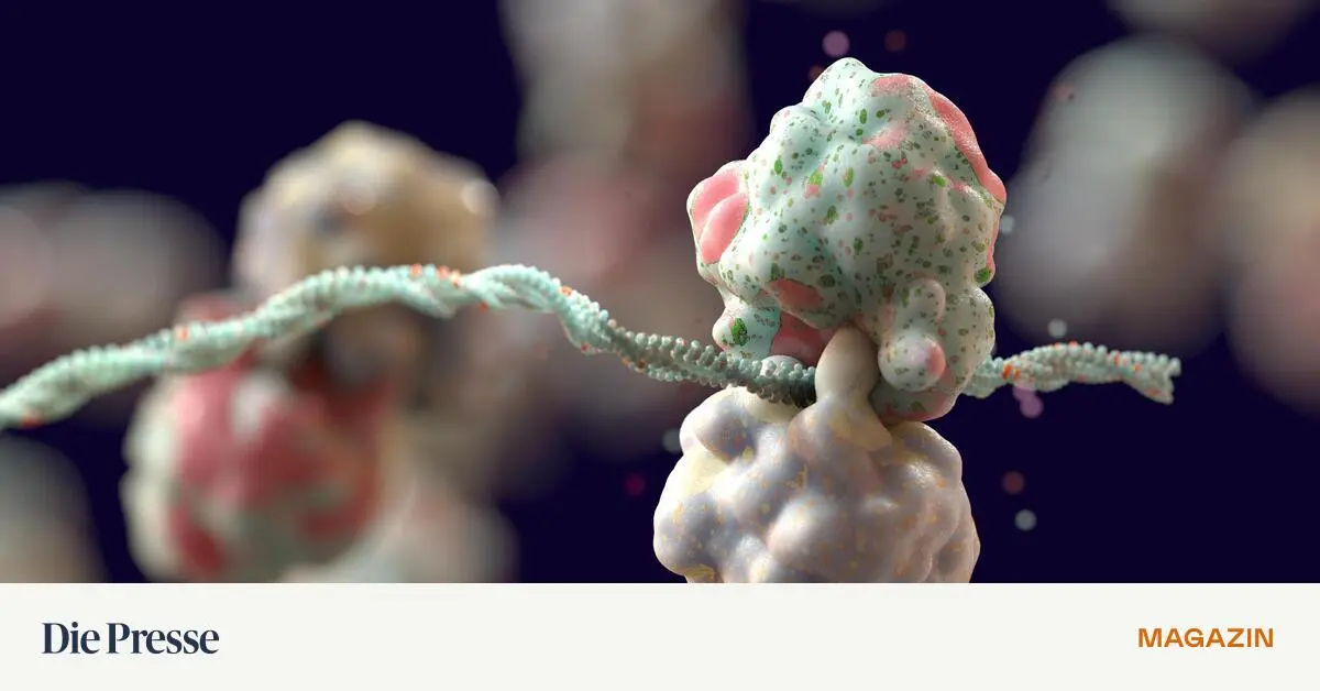 War-ein-winziges-RNA-Molek-l-der-Anfang-allen-Lebens-premium-