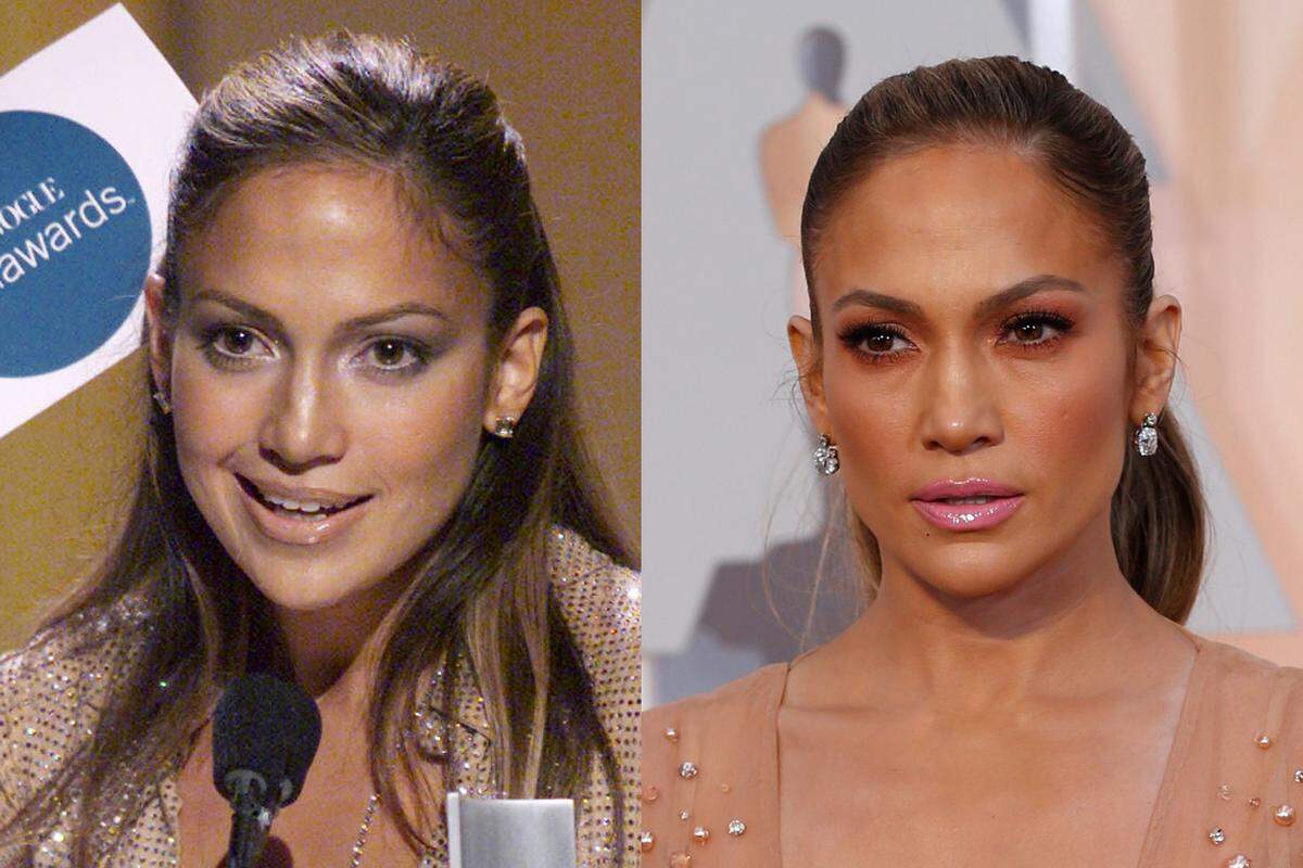 Dass zwischen diesen Bildern 16 Jahre liegen, ist kaum zu glauben. Die heute 48-jährige Jennifer Lopez hat sich seit dem Jahr 1999 kaum verändert.