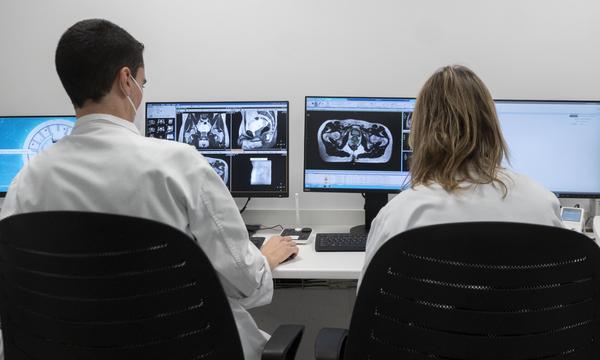 Eine Magnetresonanztomografie eignet sich besonders gut zur Darstellung von Weichteilgewebe wie etwa Gehirn, Rückenmark, Bändern und inneren Organen.