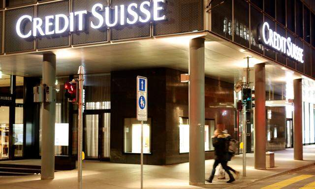 Logo of Swiss bank Credit Suisse is seen in Basel