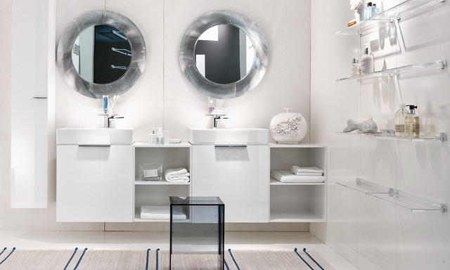 Flexibel. Mit der Serie  Kartell by Laufen soll es  im Badezimmer künftig  mobiler zugehen.