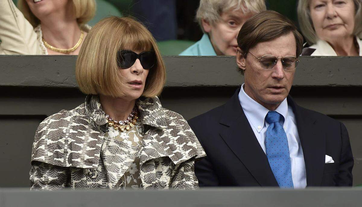 Vogue-Chefredakteurin Anna Wintour spielt jeden Tag Tennis und ist eine große Bewunderin von Roger Federer.