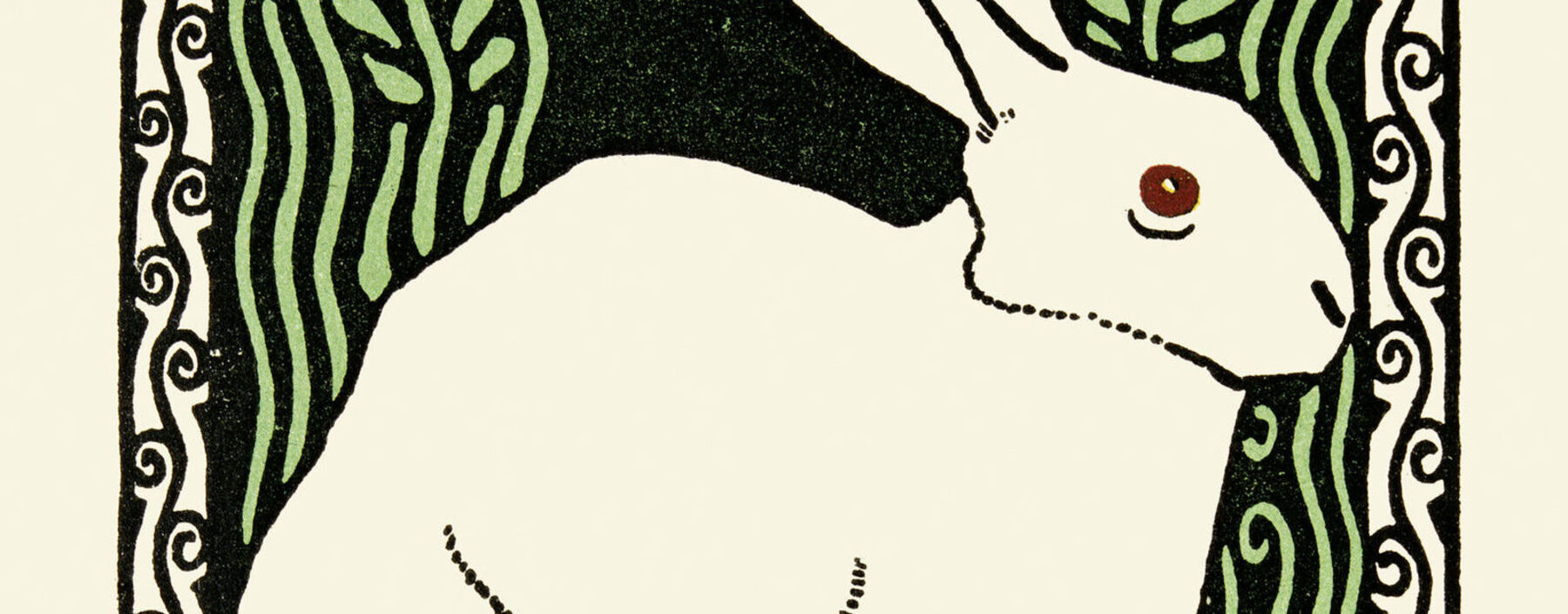 Ostergrüße aus der Vergangenheit – im Bild eine Postkarte der Wiener Werkstätte.