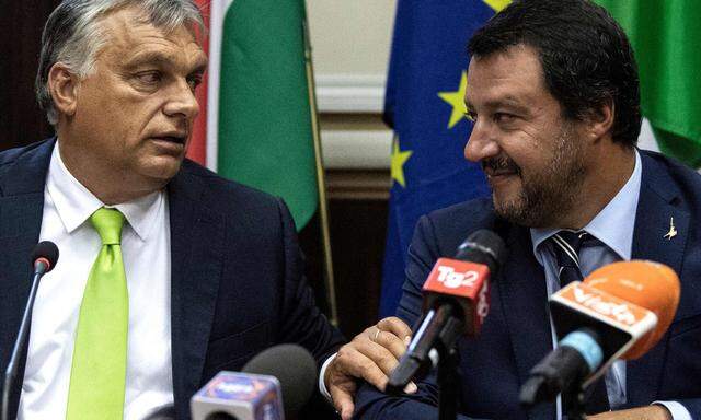 Viktor Orbán und Matteo Salvini. 