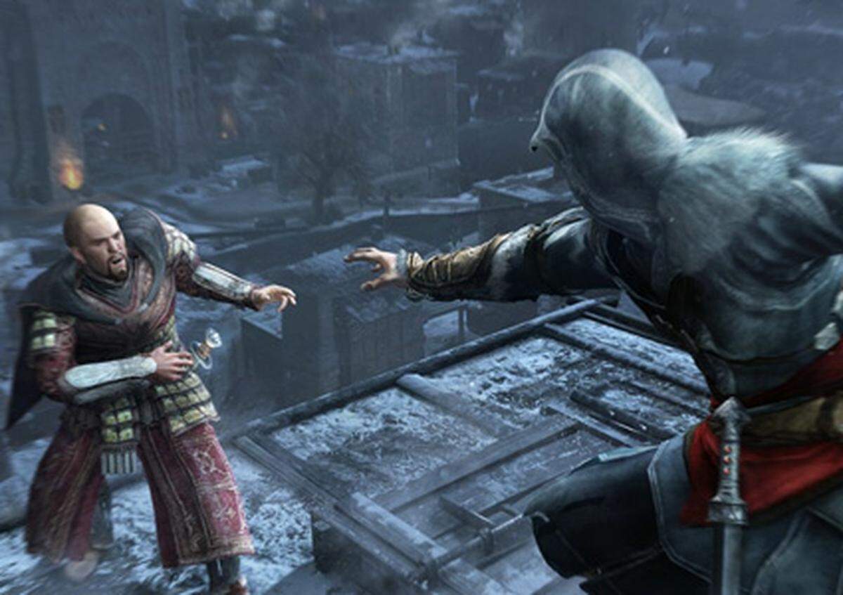 Die Saga rund um den Attentäter Ezio neigt sich dem Ende zu. Der Spieler übernimmt aber auch die Kontrolle über zwei andere Charaktere. Wie schon in den Vorgänger macht das agile Herumturnen durch schön gestaltete historische Kulissen einen großen Reiz des Spiels aus. Schauplatz ist diesmal Konstantinopel im Jahr 1511. Wie bisher stellen Tempelritter die Gegenspieler dar.Für Xbox 360, PlayStation 3, und PC